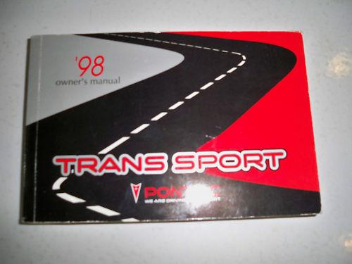 1998 pontiac trans sport owner's manual