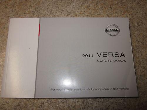 2011  nissan versa owners manual