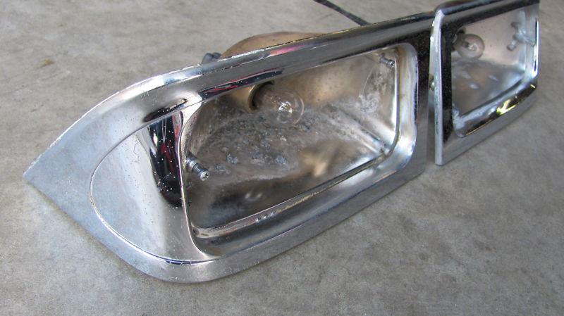 1963 63 AMC RAMBLER CLASSIC 660 TAIL LIGHTS LAMPS PAIR HOUSINGS OEM LH RH , US $125.00, image 2