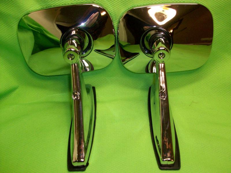 Classic Sport Chrome Mirror Set Vintage HOT RAT ROD MOPAR FORD GM Nice!, US $39.95, image 2