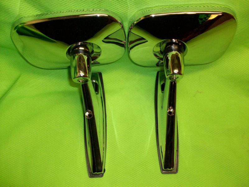 Classic Sport Chrome Mirror Set Vintage HOT RAT ROD MOPAR FORD GM Nice!, US $39.95, image 4