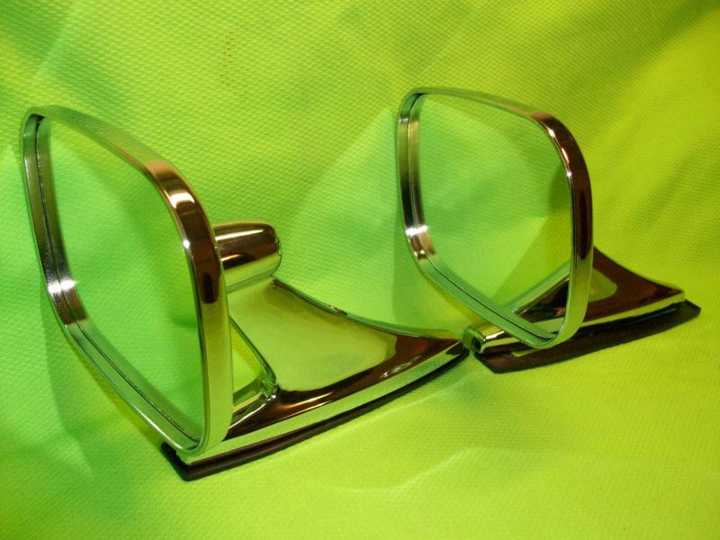 Classic Sport Chrome Mirror Set Vintage HOT RAT ROD MOPAR FORD GM Nice!, US $39.95, image 7