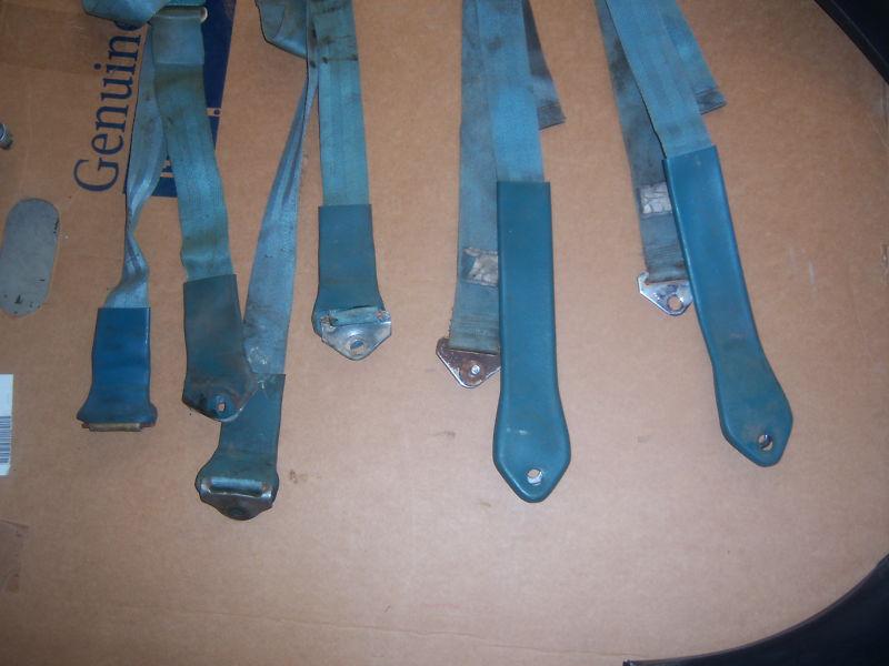 1965 1966 Ford Mustang aqua convertibe seat belts , US $100.00, image 2