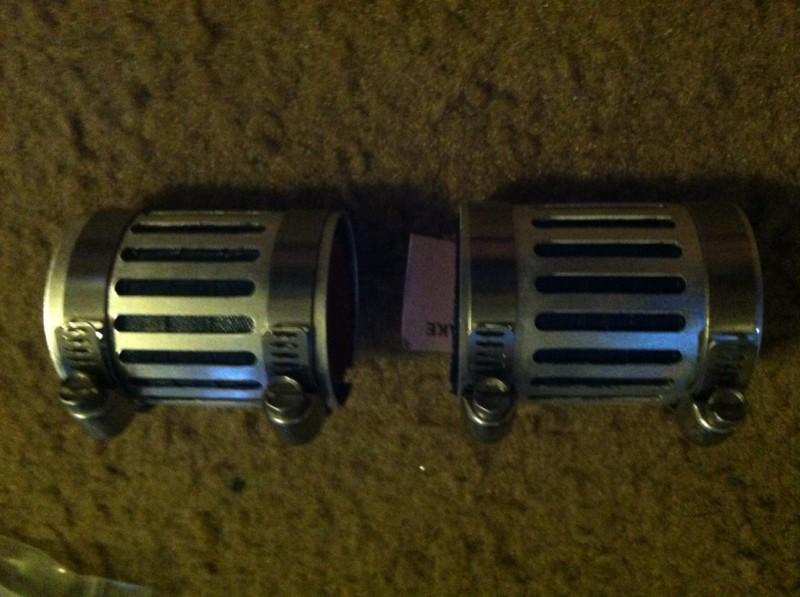 Banshee billet exhaust clamps