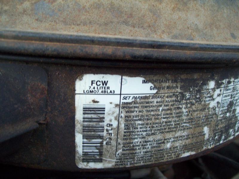 1990 CHEVY GMC 454 7.4 P/U TRUCK ENGINE MOTOR RAT HOT ROD, US $850.00, image 3