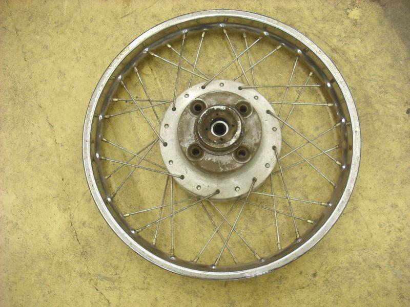 1974 honda cb 360 t cb360t cb360 rear drive wheel hub spokes nipples rim 1.85x18