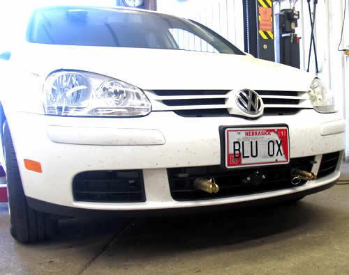 Blue ox bx3826 base plate for volkswagen rabbit 07-08