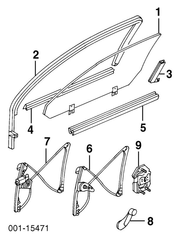 Dd9429gty 1999-2005 oldsmobile pontiac alero grand am door front left window