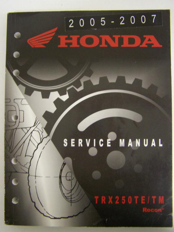 2005 2007 honda trx250te/tm recon atv oem service shop repair manual