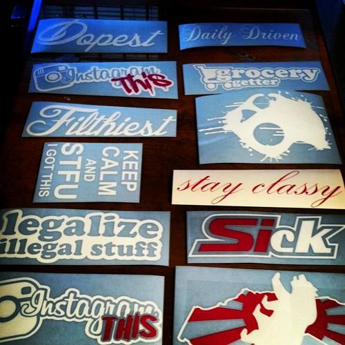 Jdm decal set filthiest blacklisted sick illest drift  hellaflush decal stickers