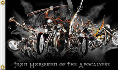 Motorcycle iron horsemen full size flag (3' x 5')  flag