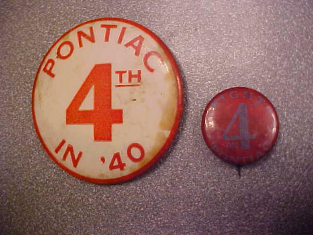  1940 pontiac pin back buttons  classic buick  olds chevy   car    hot rod
