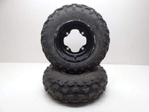 2008 yamaha raptor 350  21x7x10" dunlop front tires and rims