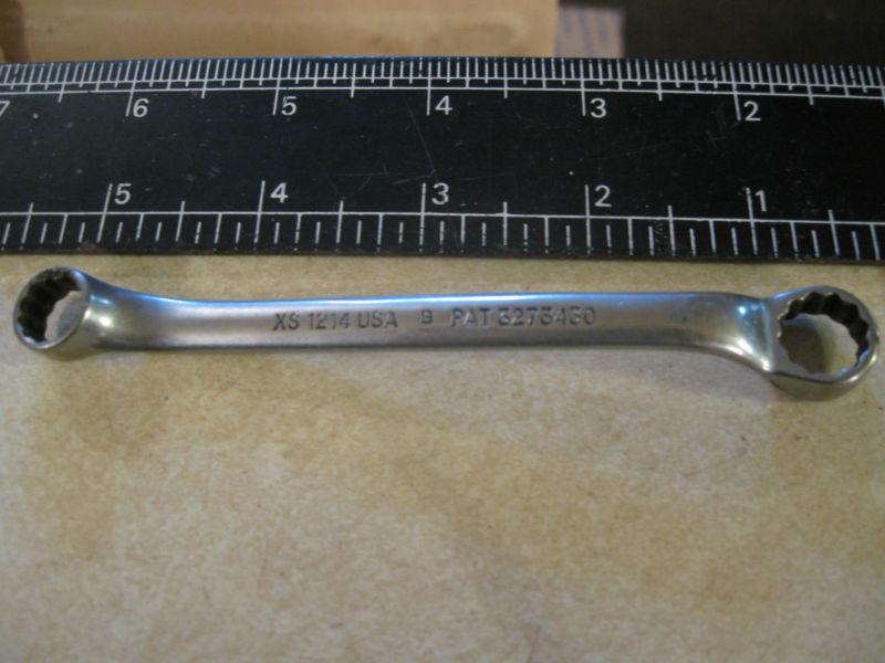Snap on  12pt box end chrome 10 deg offset wrench 7/16-3/8"sae