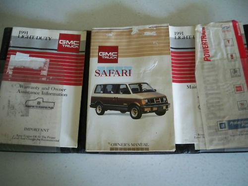 1991 gmc safari owner's manual w/ case-complete set