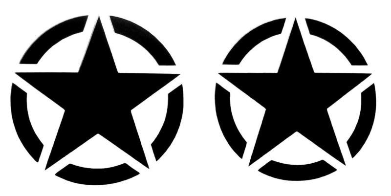 (2x) 10" jeep oscar mike star sticker decals wrangler freedom door