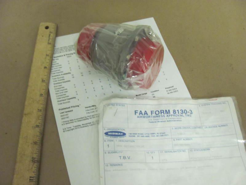 Falcon jet aircraft non return valve assembly (w/8130-3)