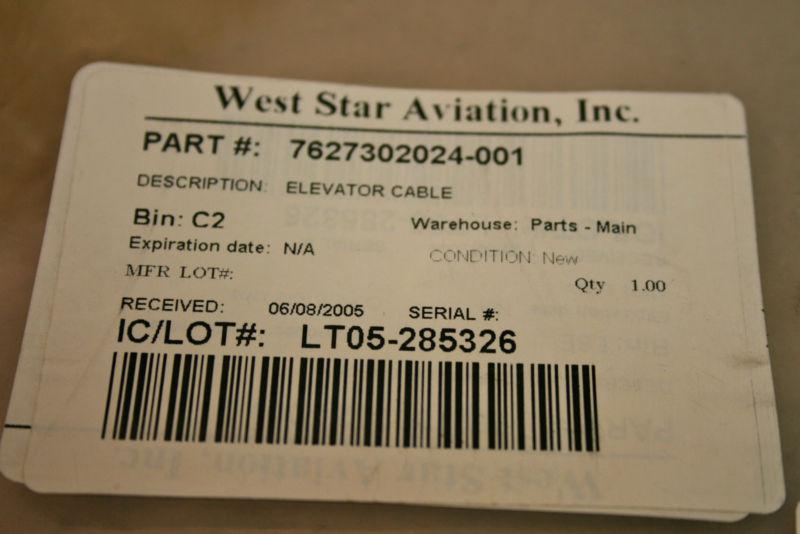 Lear Jet Control Elevator Cable with 8130, US $49.99, image 6