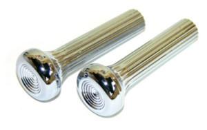 Door lock knobs chrome pair 69-70 gm cars w/vertical lines