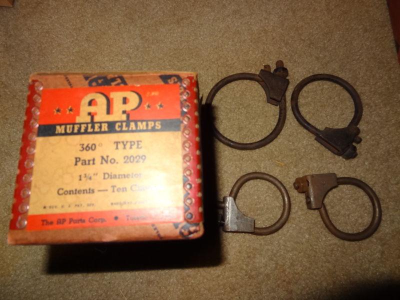 Nors ap muffler clamps 1 3/4 2 chevy ford pontiac gmc plymouth ihc olds hudson