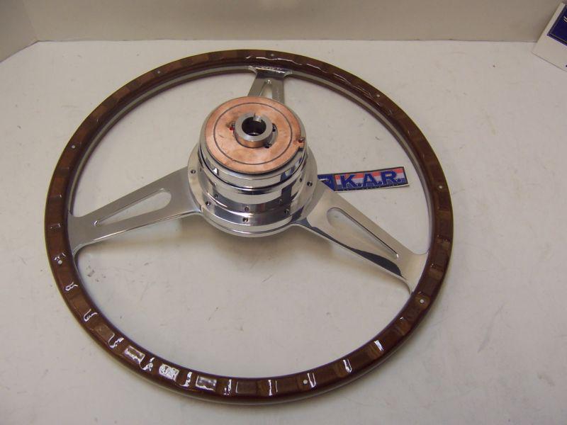 1967-1973 Mustang,Genuine hand rubbed mahogany & aluminum steering wheel kit , US $359.95, image 3