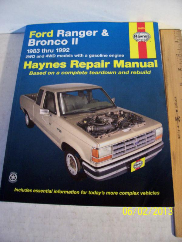 Find Haynes Ford Ranger PickUp & Bronco ll 1983 thru 1992 Repair