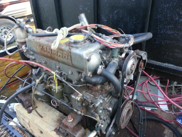 Yanmar 3hmf complete running take out with transmission
