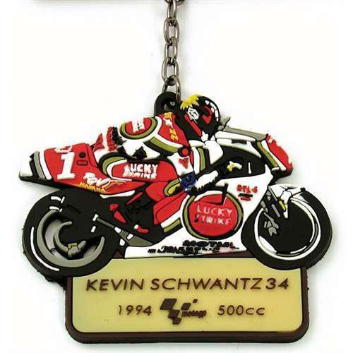 Motogp keychain legend  kevin schwantz 34 free shipping
