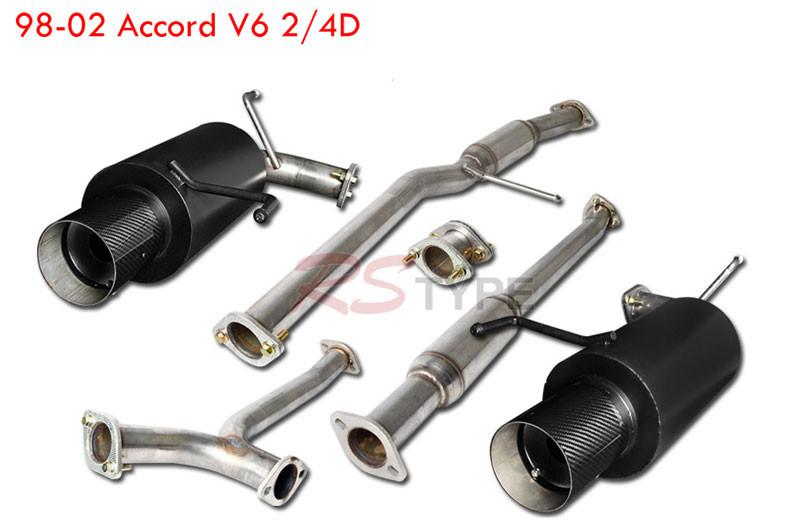 Find 9802 Honda Accord V6 2DR Coupe Black Catback Exhaust System