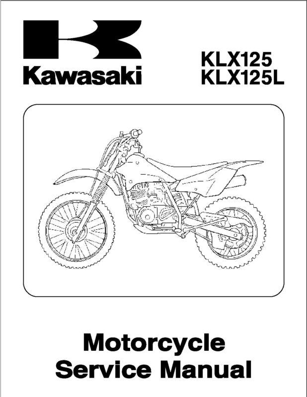 Kawasaki klx125l klx 125 l klx 125l a1 b1 shop service repair manual 2003 03 cd