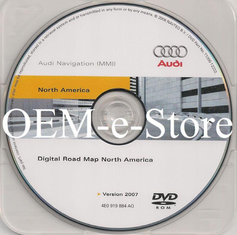 2007 2008 audi a8 s8 l quattro w12 mmi navigation dvd map united state / canada