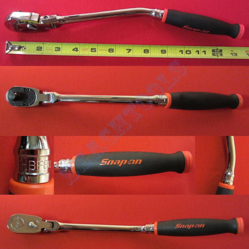Find New Snap On 3/8 Dual 80 Bent FlexHead Ratchet Black Red Comfort