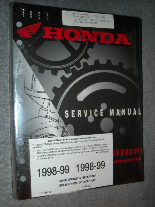 Honda 1998 - 1999 vfr800fi vfr800 interceptor  original service repair manual
