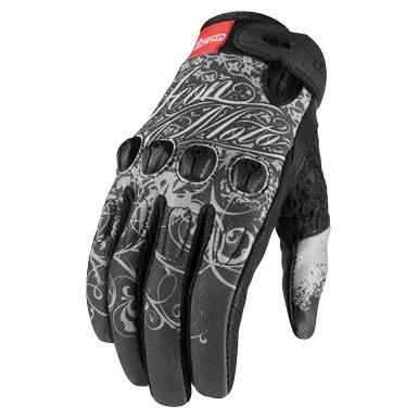Icon glove womens sub street angel black xl 3302-0205