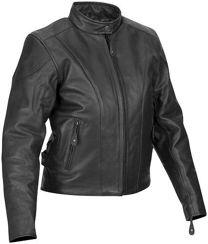 River road race leather motorcycle jacket black women's size xx-large