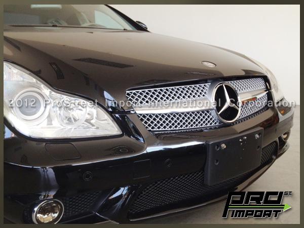 Sl look grill front bumper chrome grille 04-08 all m-benz w219 cls350 cls550