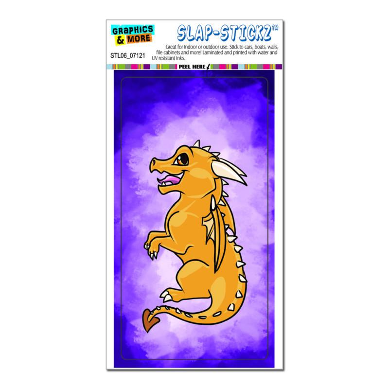 Baby dragon chibi on purple - cute - slap-stickz™ window locker bumper sticker