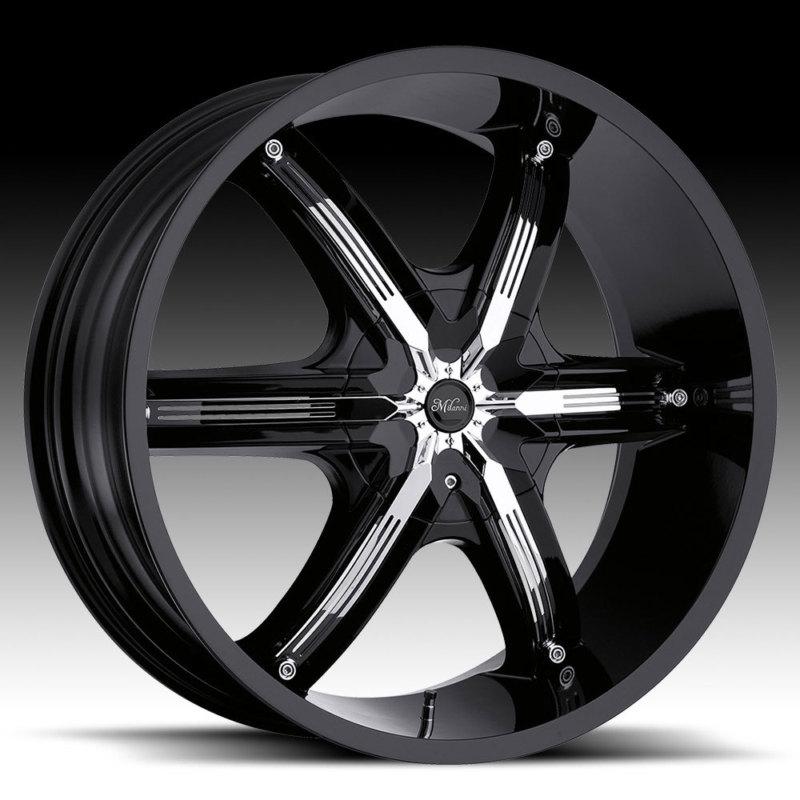 22"millani bell air6 black wheels chevy tahoe silverado gmc yukon denalli