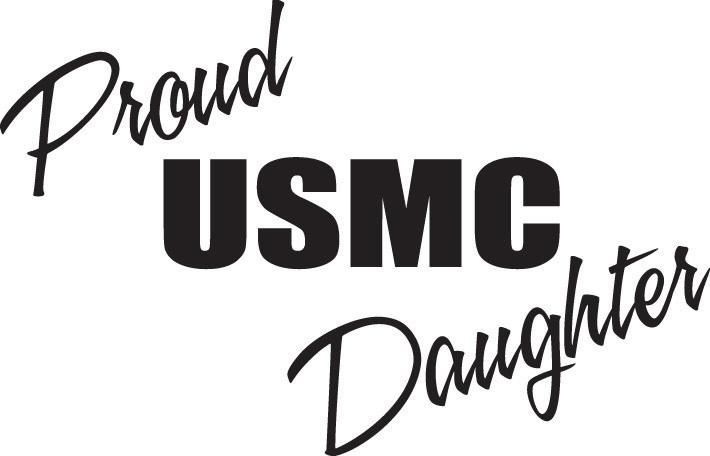 Hero #1/251 decal proud usmc daughter troop truck vinyl  trailer  car suv  auto