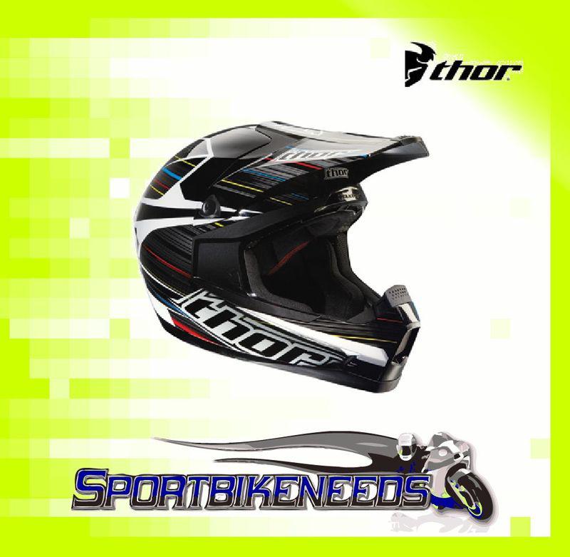 Thor 2012 quadrant black frequency helmet x-small xs 