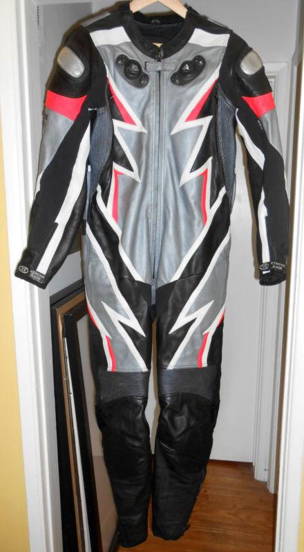 Frank thomas xr xtreme race 1 piece leather / kevlar racing suit sz uk 44 eur 54