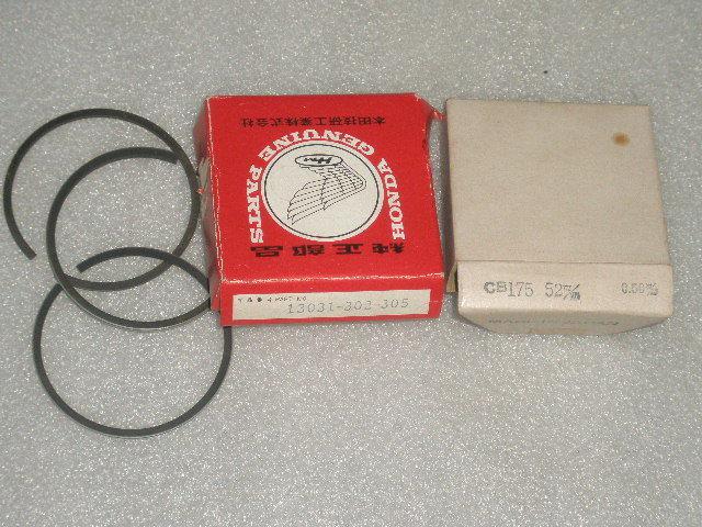 1969-1973 honda ca175 cb175 cl175 sl175 cb 175 piston rings set 2 0.50mm oem nos