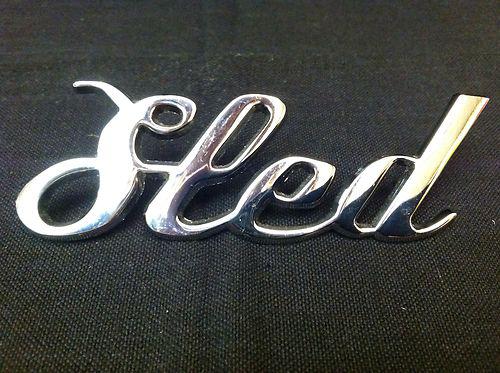 Car Emblem Smart Script Metal LEAD SLED Chrome for Vintage car, US $18.00, image 4