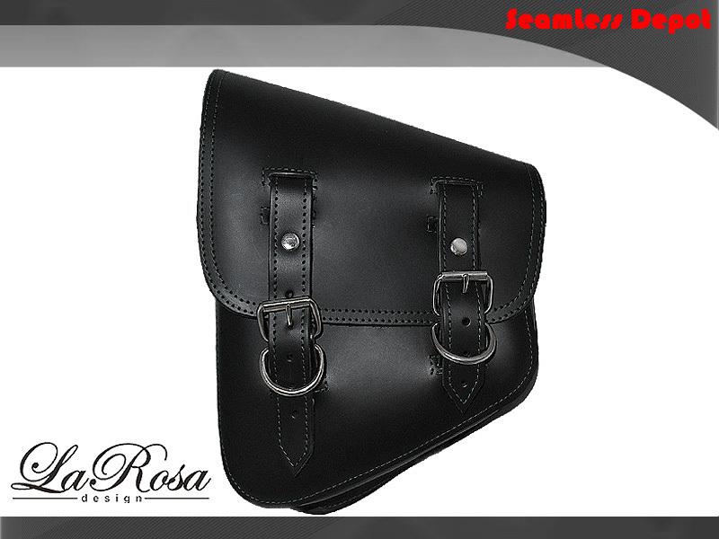 La Rosa Black Harley Softail Chopper Bobber Left & Right Mount Solo Saddlebags, US $159.95, image 2