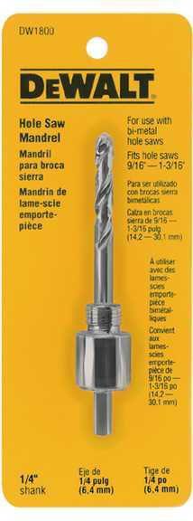 Dewalt tools dew dw1800 - hole saw mandrel