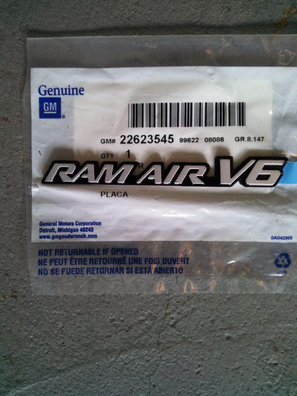 Pontiac grand am ram air v6 emblem- new !!!