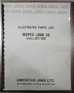 1979 jawa 50 moped model 207/300 parts book
