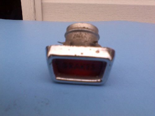 66 67 charger coronet brakes chrome bezel &amp; lens - red brakes indicator