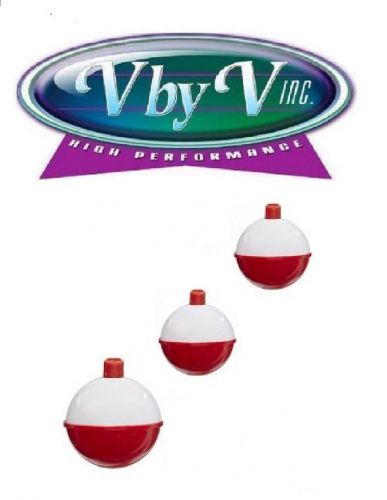 Comal tackle 2" round snap-on floats (pkg-3) red/white each