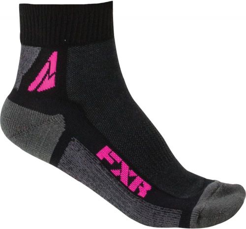 Fxr turbo 1/4 socks black/fuchsia/pink os